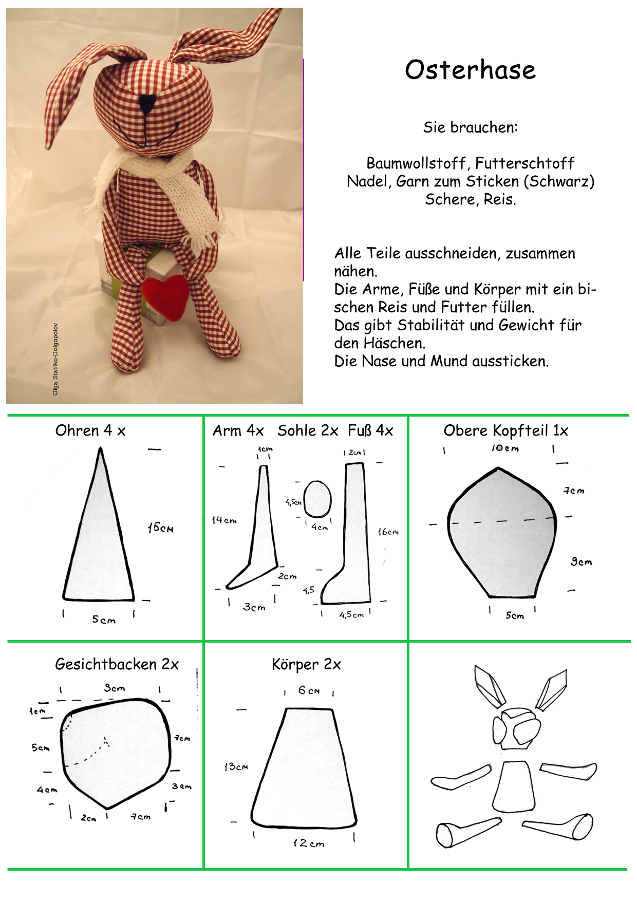 osterhase nähanleitung