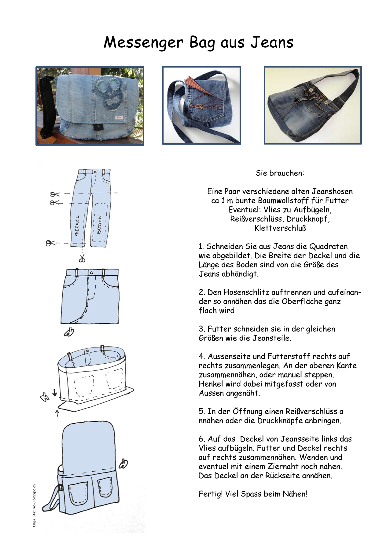 messengerbag anleitung